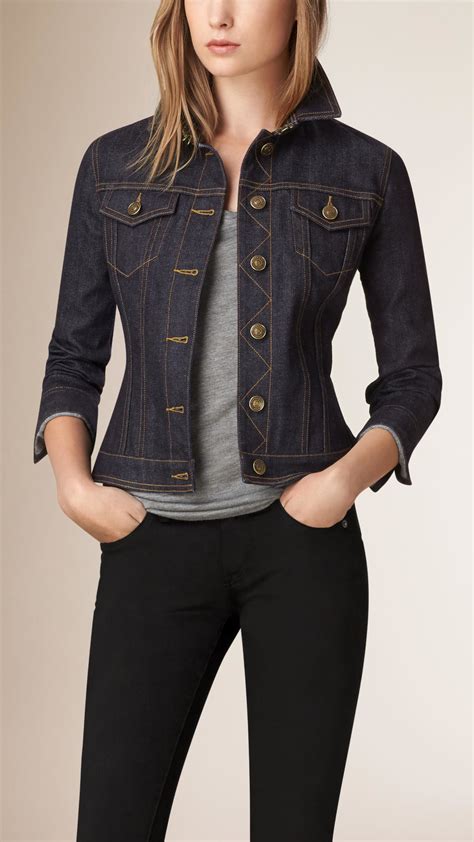 burberry denim jacket women|burberry jacket women.